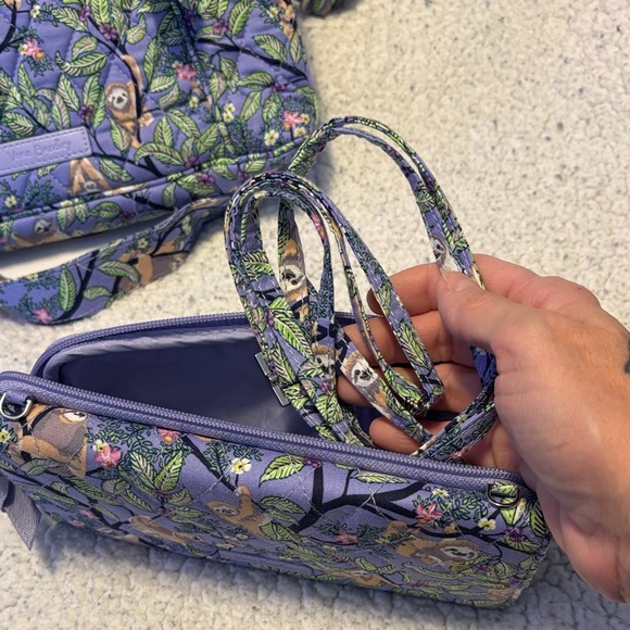 Vera Bradley Botanical Sloth crossbody and Wallet - Picture 6 of 9